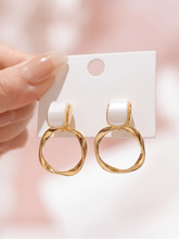 Abstract Gold Drop Earrings
