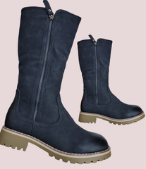 TC Fully Fur-Lined Nubuck Long Winter Boots
