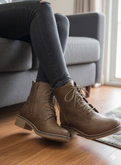 Lace-Up Ankle Boots