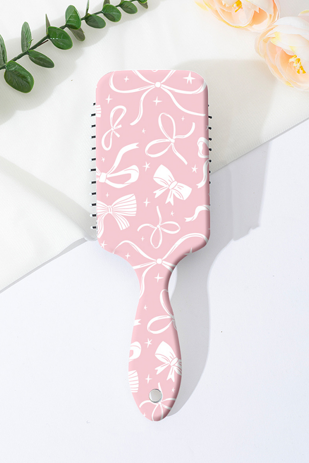Pink Bow Print Anti-Static Air Cushion Comb