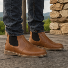 Safari Men's Genuine Leather Chelsea Vellie Boots