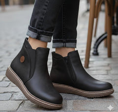 Women’s Comfortable Zip Ankle Boots – Casual Winter Walking Boots