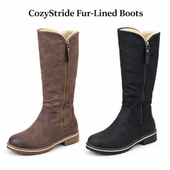 CozyStride Fur-Lined Knee High Winter Boots
