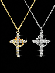 Crown & Cross Pendant Necklace