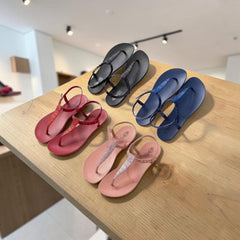 Embellished Flat Ankle Strap Sandals | PLEASE SIZE UP 1 SIZE