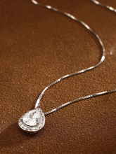 Esberry 925 Pure Silver Necklace Minimalist Teardrop Pendant Necklace
