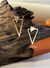 Gold Minimalist Triangle Stud Earrings