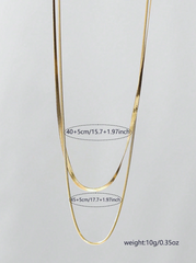 Minimalist Layered Gold Chain Necklace Set