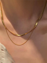 Minimalist Layered Gold Chain Necklace Set