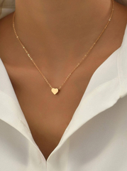 Minimalist Gold Heart Pendant Necklace