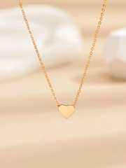 Minimalist Gold Heart Pendant Necklace