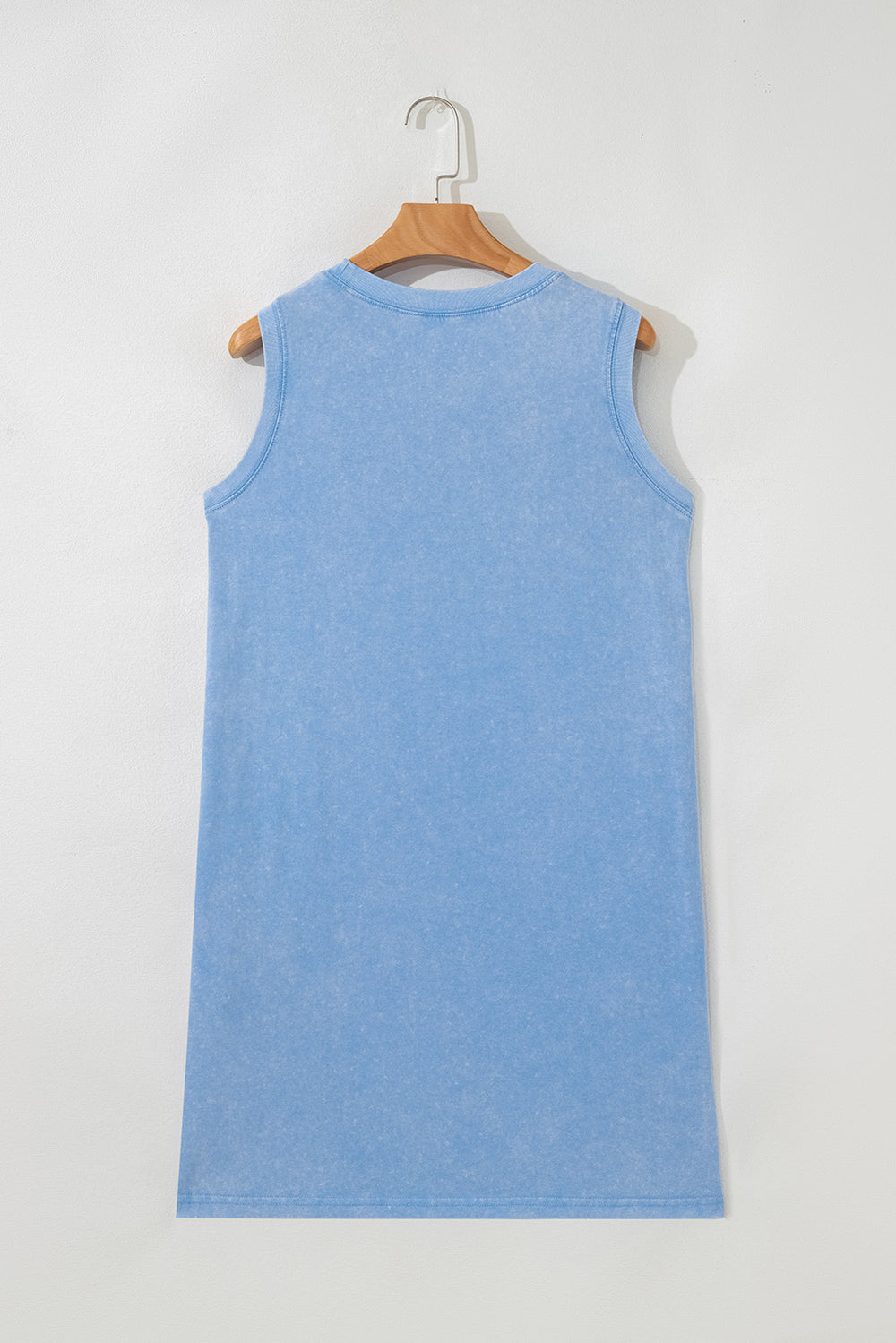 Beau Blue Mineral Wash Tank Mini Dress with Pockets