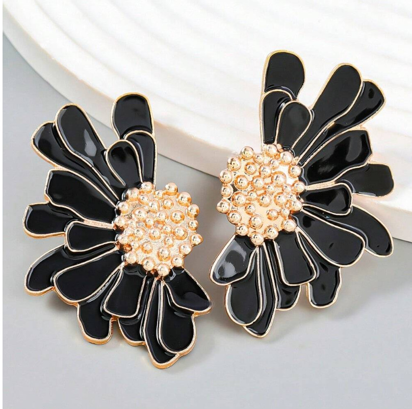 Daisy Flower Statement Earrings