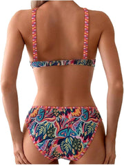 Boho Paisley Print Bikini Set