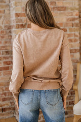 DUNE saved by grace Letter Embroidery Mineral Wash Loose Sweatshirt