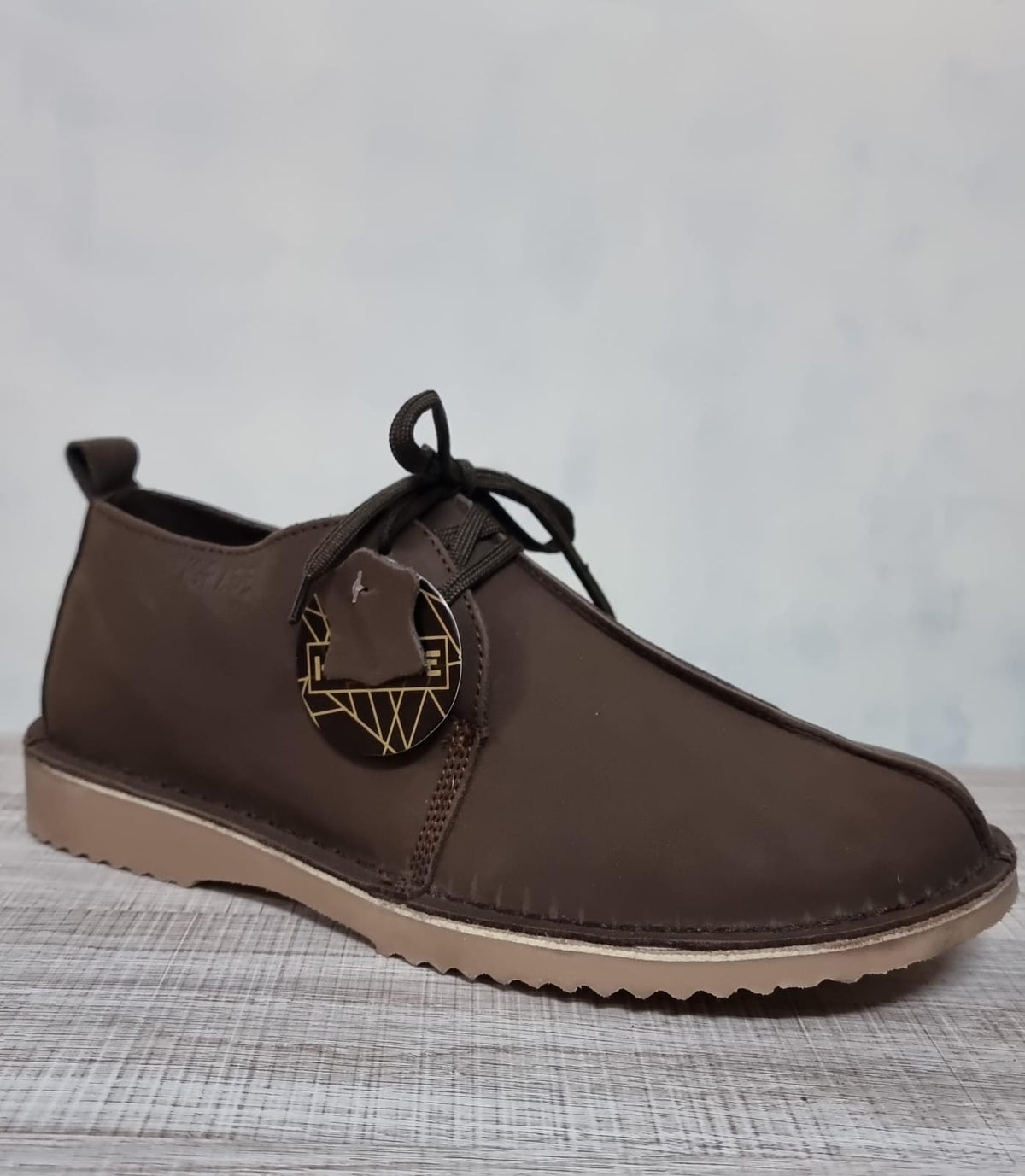 Hygrade men's genuine leather vellies dark brown South African casual shoes
