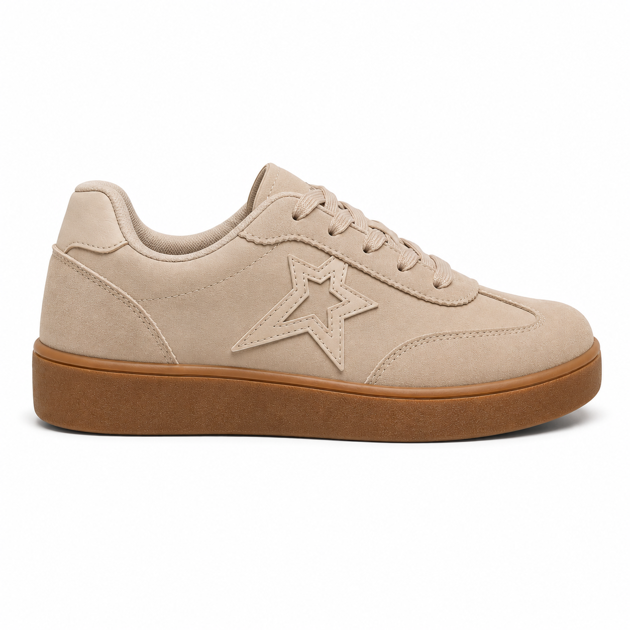 Women's White Star Detail Sneakers