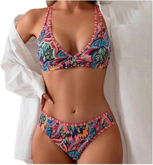 Boho Paisley Print Bikini Set