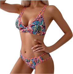Boho Paisley Print Bikini Set
