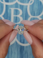 1ct Oval Cut Ring – 925 Sterling Silver Solitaire Promise Ring