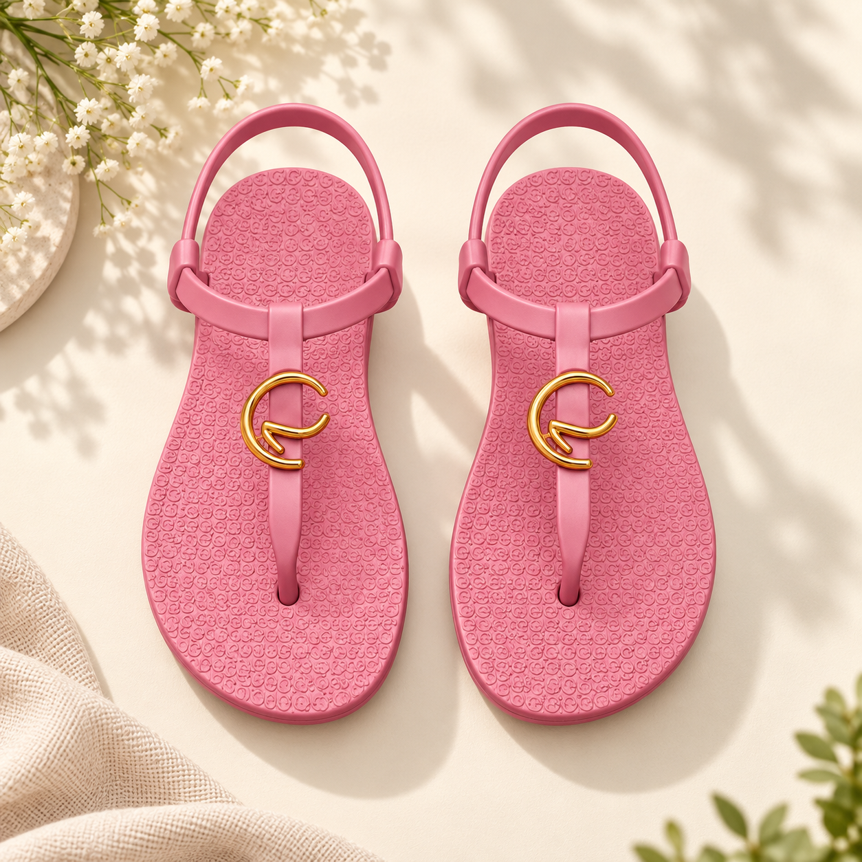Sienna Gold Accent Sandals | PLEASE SIZE UP 1 SIZE