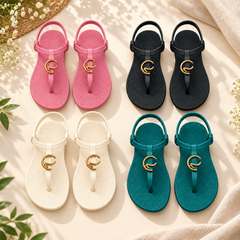 Sienna Gold Accent Sandals | PLEASE SIZE UP 1 SIZE
