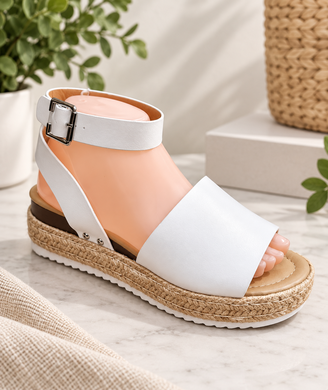 Women’s Espadrille Wedge Sandals – Platform Ankle Strap Sandals