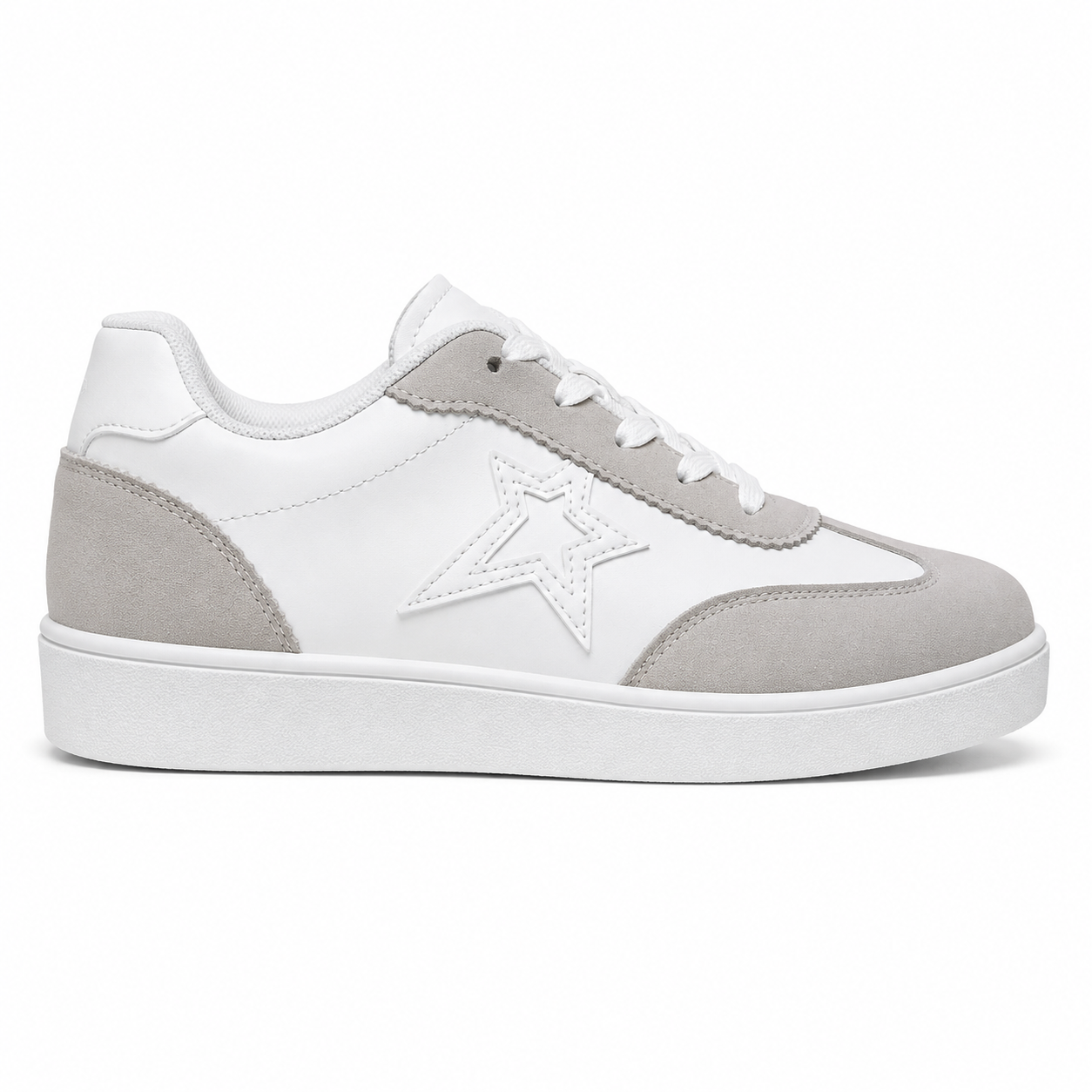 Women's White Star Detail Sneakers