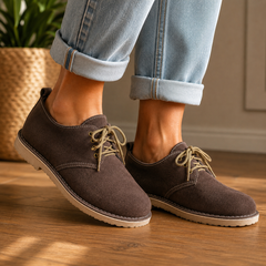 Women's Dark Brown Suede Everyday Vellies