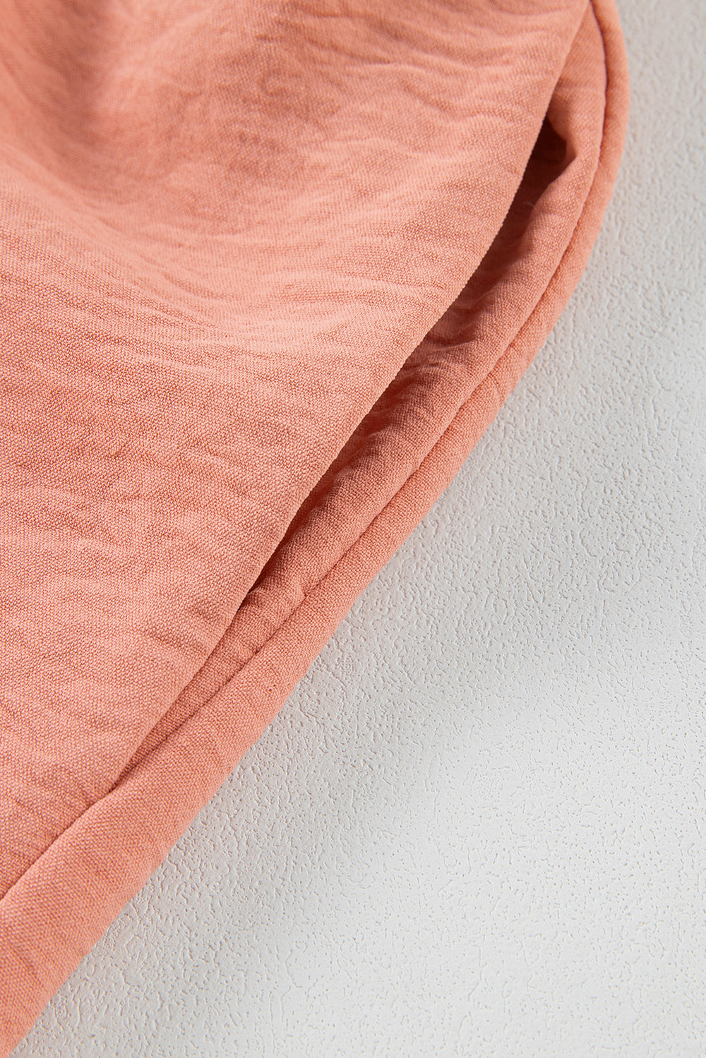 Apricot Pink Casual Pocketed Smocked Sleeveless Romper