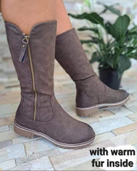 CozyStride Fur-Lined Knee High Winter Boots