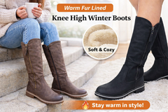 CozyStride Fur-Lined Knee High Winter Boots