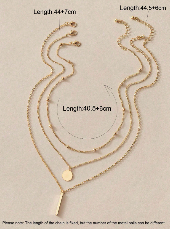 Gold Layered Circle Pendant Necklace