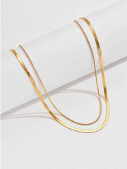 Gold Minimalist Chain Necklace Set