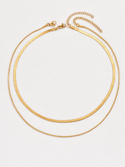 Gold Minimalist Chain Necklace Set