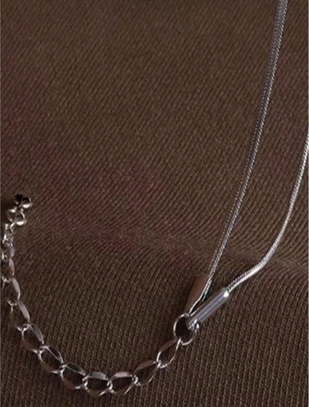 Minimalist Silver Snake Chain
