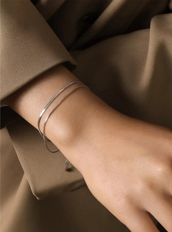 Minimalist Silver Snake Chain