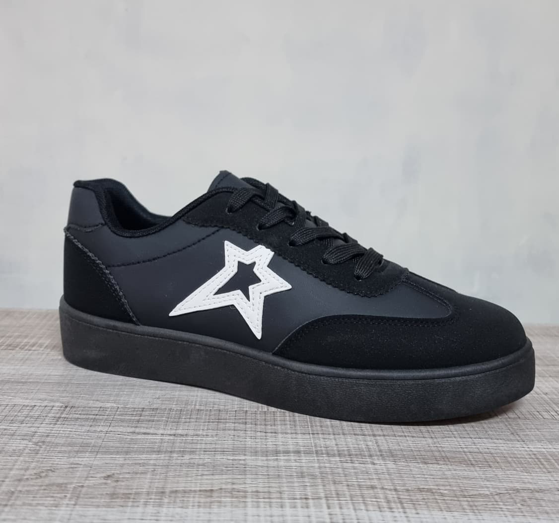 Women's White Star Detail Sneakers