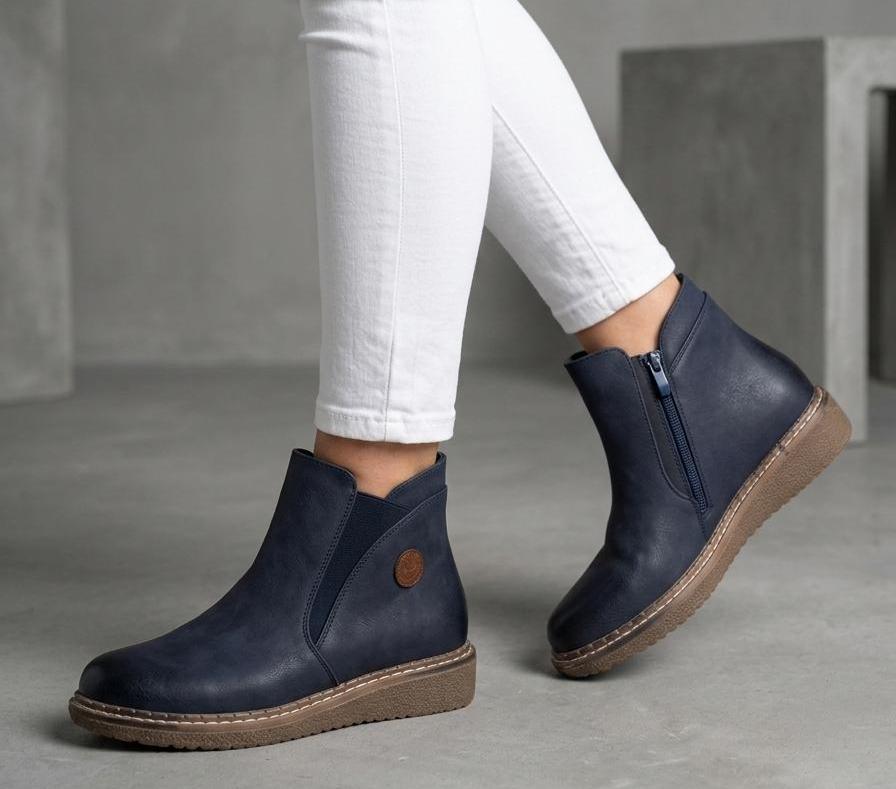 Women’s Comfortable Zip Ankle Boots – Casual Winter Walking Boots